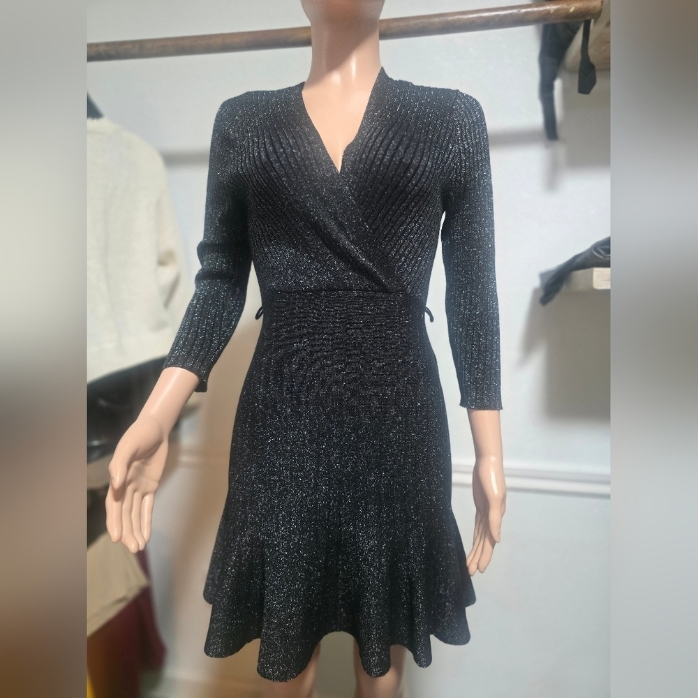 Elegant Black Wrap Dress